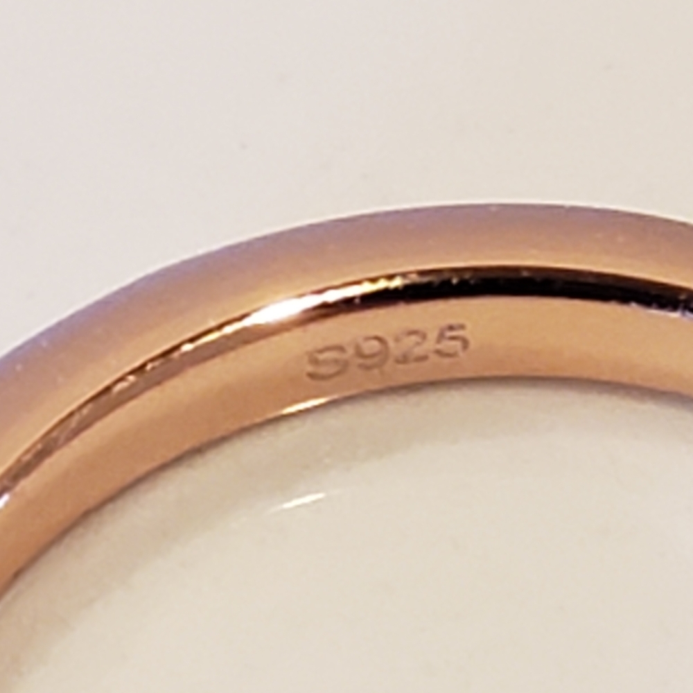 3x2.5mm wide Gold on Sterling Silver, Three Swarovski Crystal Rings, Tri-Colour - Picture 16 of 16